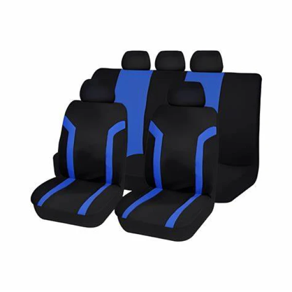 Funda Cubre Asiento De Poliester Negro-azul Milano